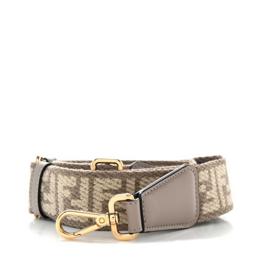 FENDI Chenille Vitello King FF Adjustable Strap Y… - image 1