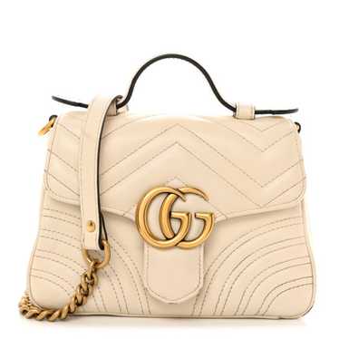 GUCCI Calfskin Matelasse Mini GG Marmont Top Hand… - image 1