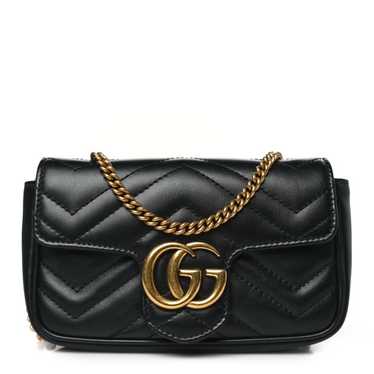 GUCCI Calfskin Matelasse Super Mini GG Marmont Sh… - image 1