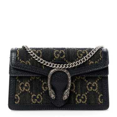 GUCCI Jacquard Black Denim GG Monogram Super Mini… - image 1