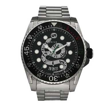 GUCCI Stainless Steel 45mm Dive Snake Quartz Watc… - image 1