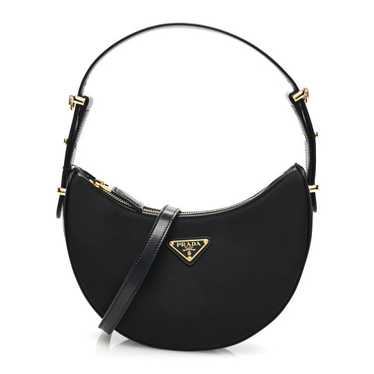 PRADA Re-Nylon Spazzolato Arque Shoulder Bag Black