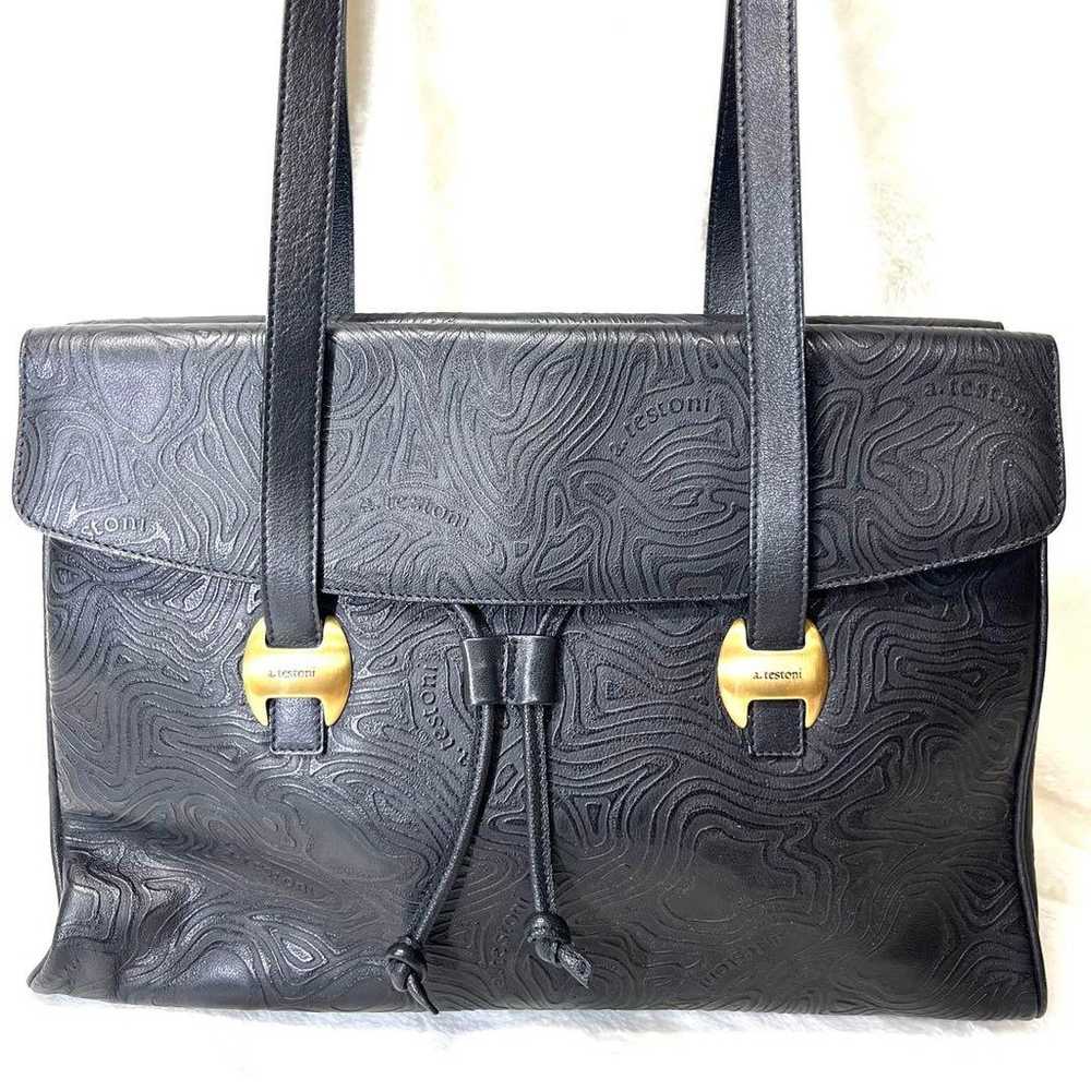 Testoni Business Bag Tote Bag Leather - image 3