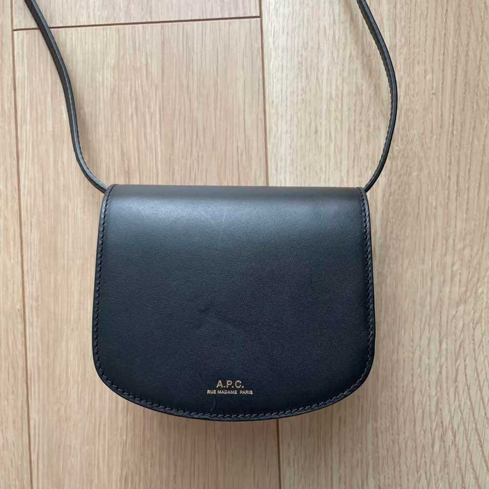 A.P.C. Black Leather Mini Shoulder Bag - image 3