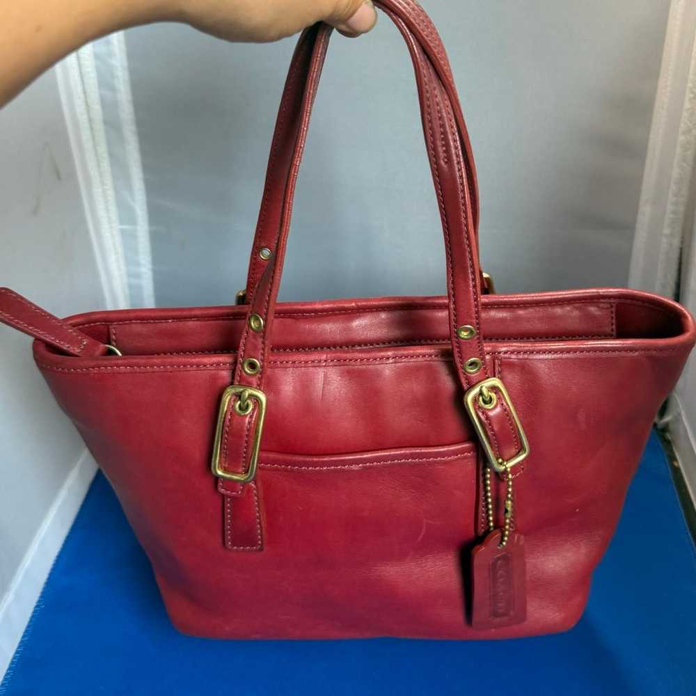 Vintage Coach Bag 9846 Red Legacy Mini Market Tot… - image 1