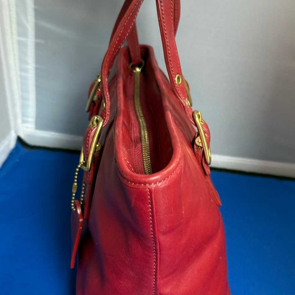 Vintage Coach Bag 9846 Red Legacy Mini Market Tot… - image 2