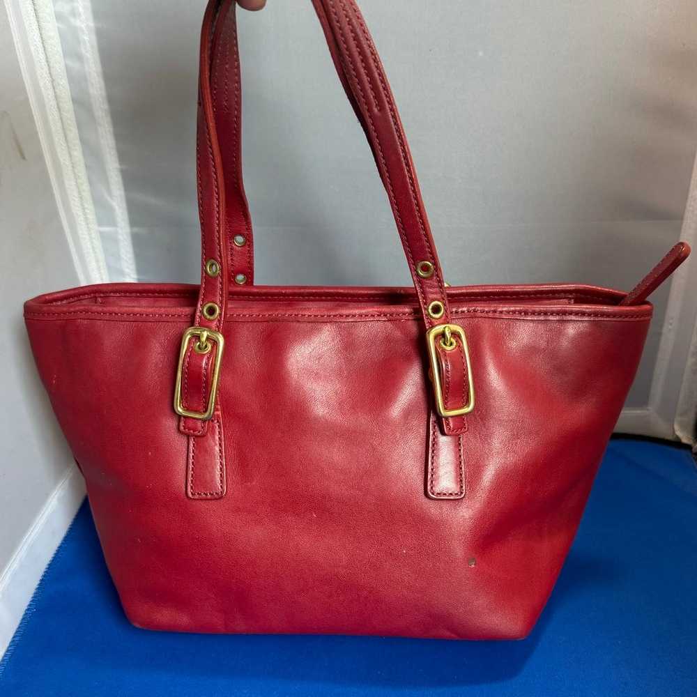 Vintage Coach Bag 9846 Red Legacy Mini Market Tot… - image 3