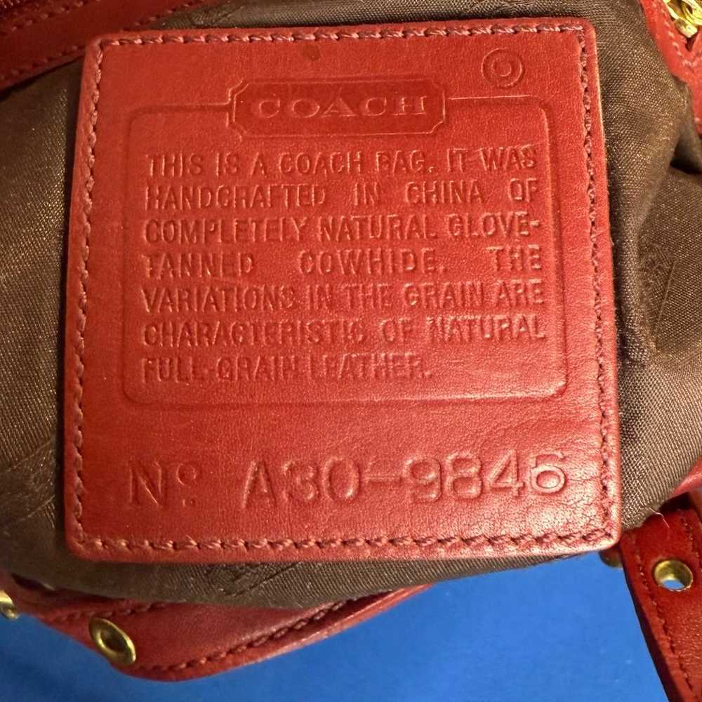 Vintage Coach Bag 9846 Red Legacy Mini Market Tot… - image 8