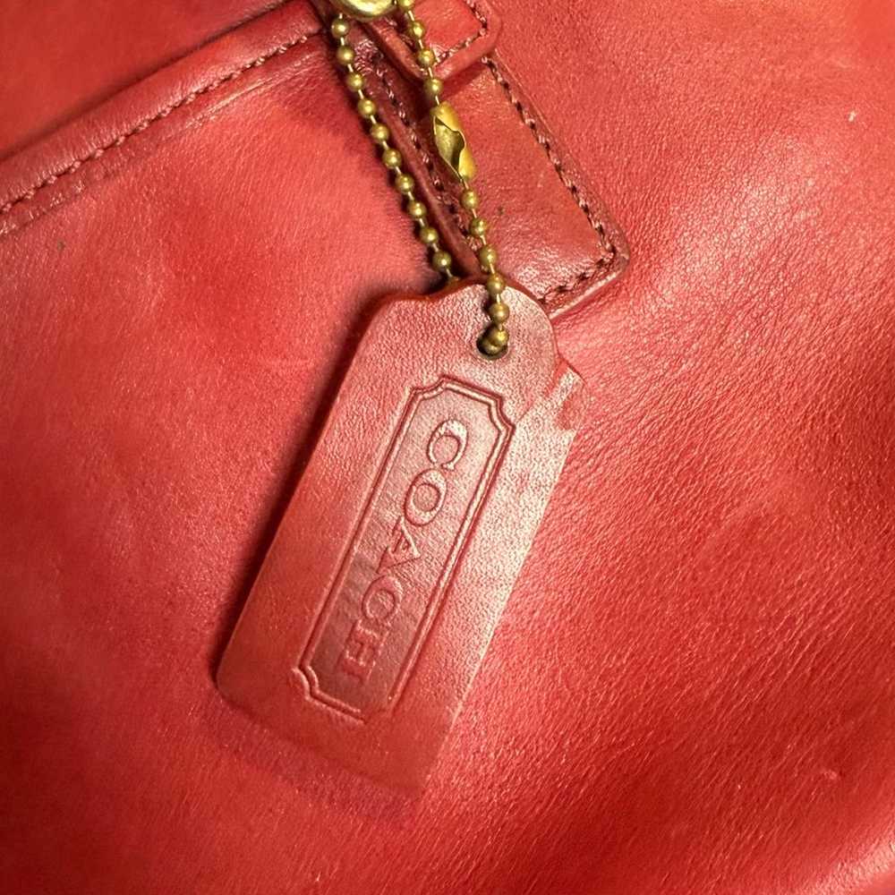 Vintage Coach Bag 9846 Red Legacy Mini Market Tot… - image 9