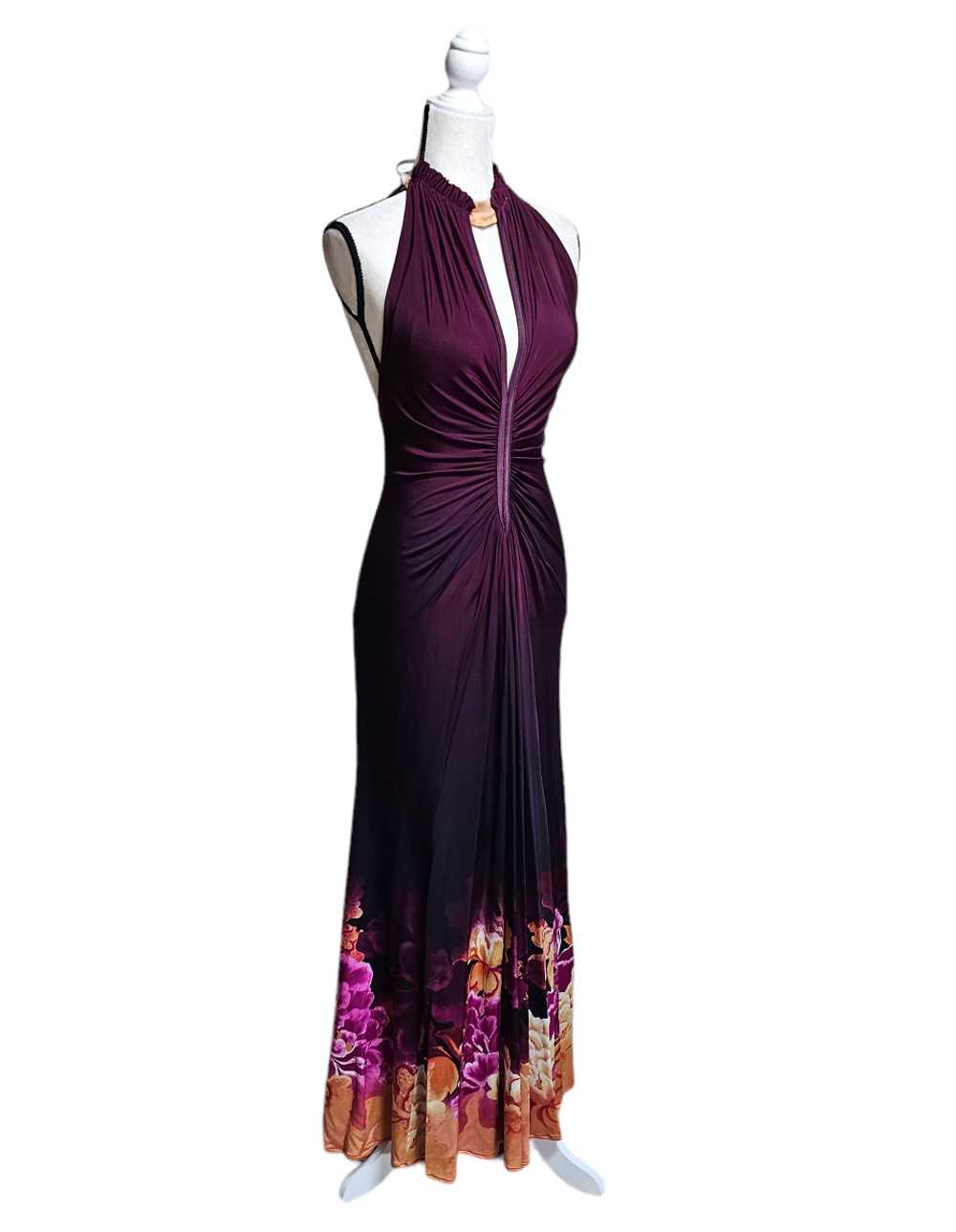 Just Cavalli Silk Floral Print Halter Style Dress… - image 3