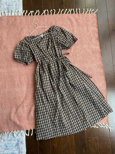 BAUM UND PFERDGARTEN Adalaine Checked Wrap Dress…