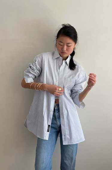 Vintage Oversized Pinstripe Boyfriend Shirt