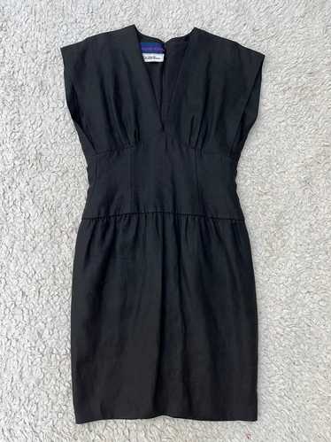 Carolyne Roehm x saks fifth ave Black linen dress…