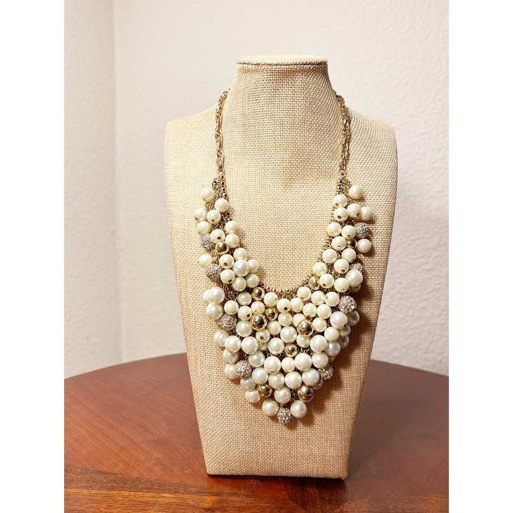 Other Women's Faux Pearl/Bead/Rhinestone Cluster … - image 1