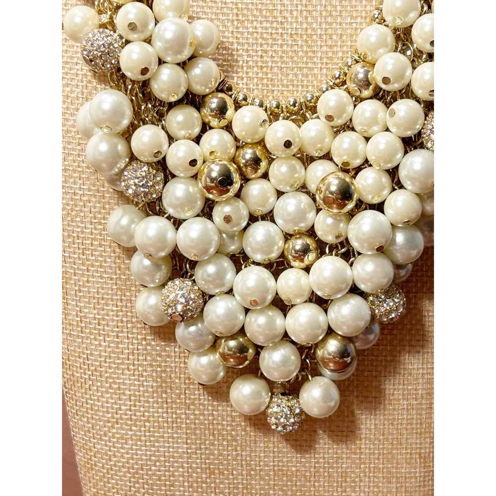 Other Women's Faux Pearl/Bead/Rhinestone Cluster … - image 2