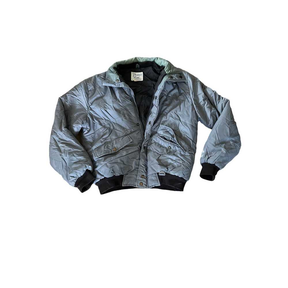 Other Powder Run Mens Vintage Gray Bomber Ski Jac… - image 1