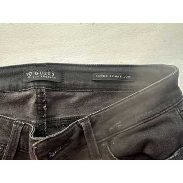 Guess GUESS black distressed Power Skinny Low Ris… - image 1