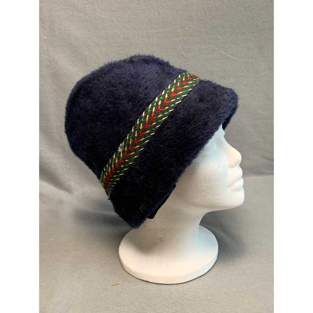 Other Vintage Bavarian Style Faux Fur Hat with Fe… - image 5