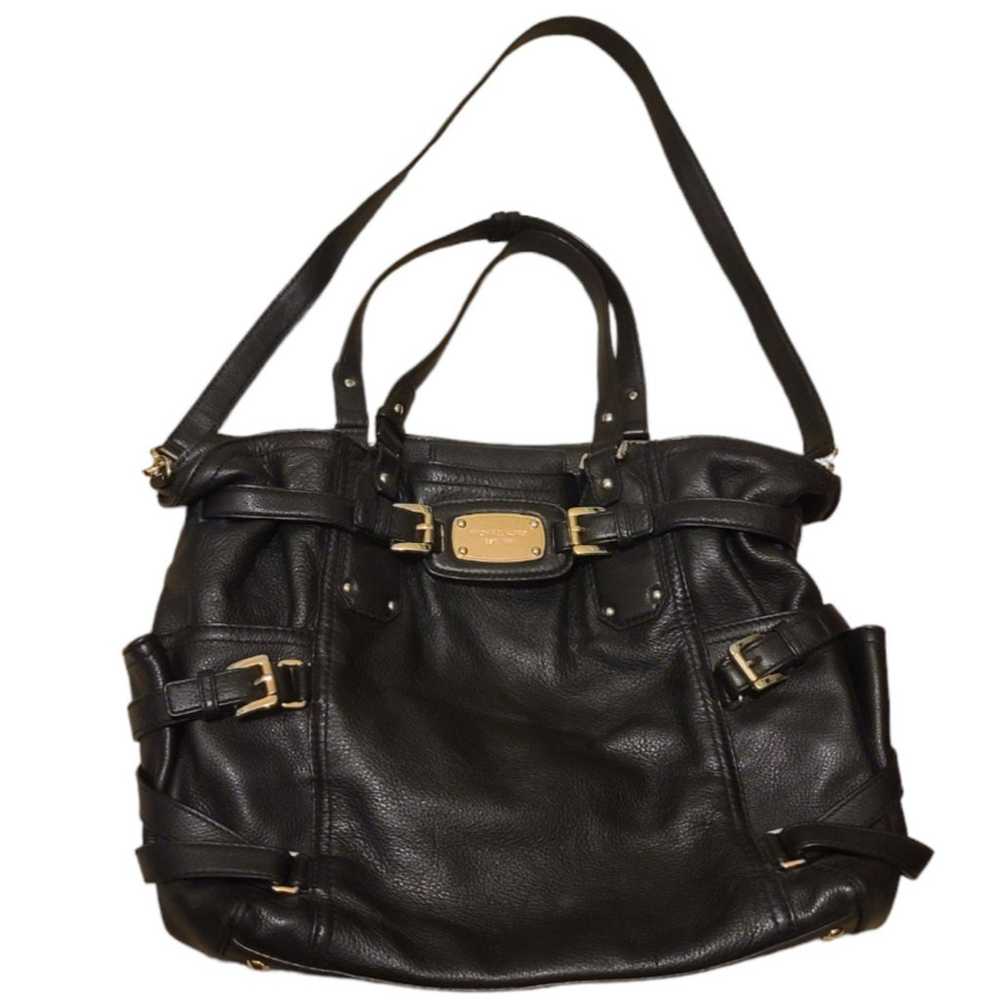 Michael Kors Gansevoort Large Black Leather Tote - image 1