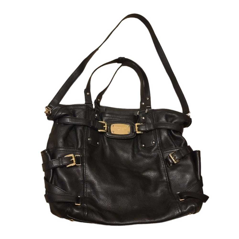 Michael Kors Gansevoort Large Black Leather Tote - image 2