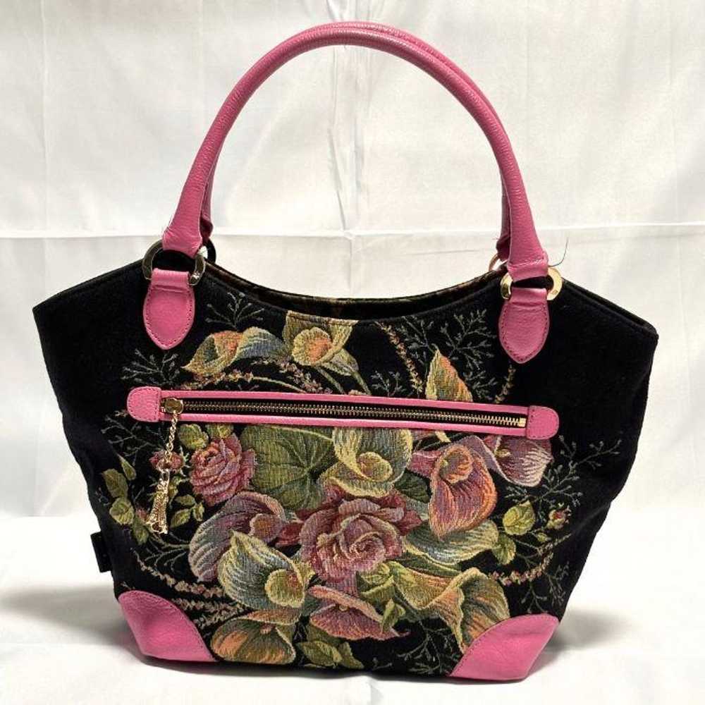 Think Bee! Sinkubii Kara Handbag Embroidery Black… - image 3