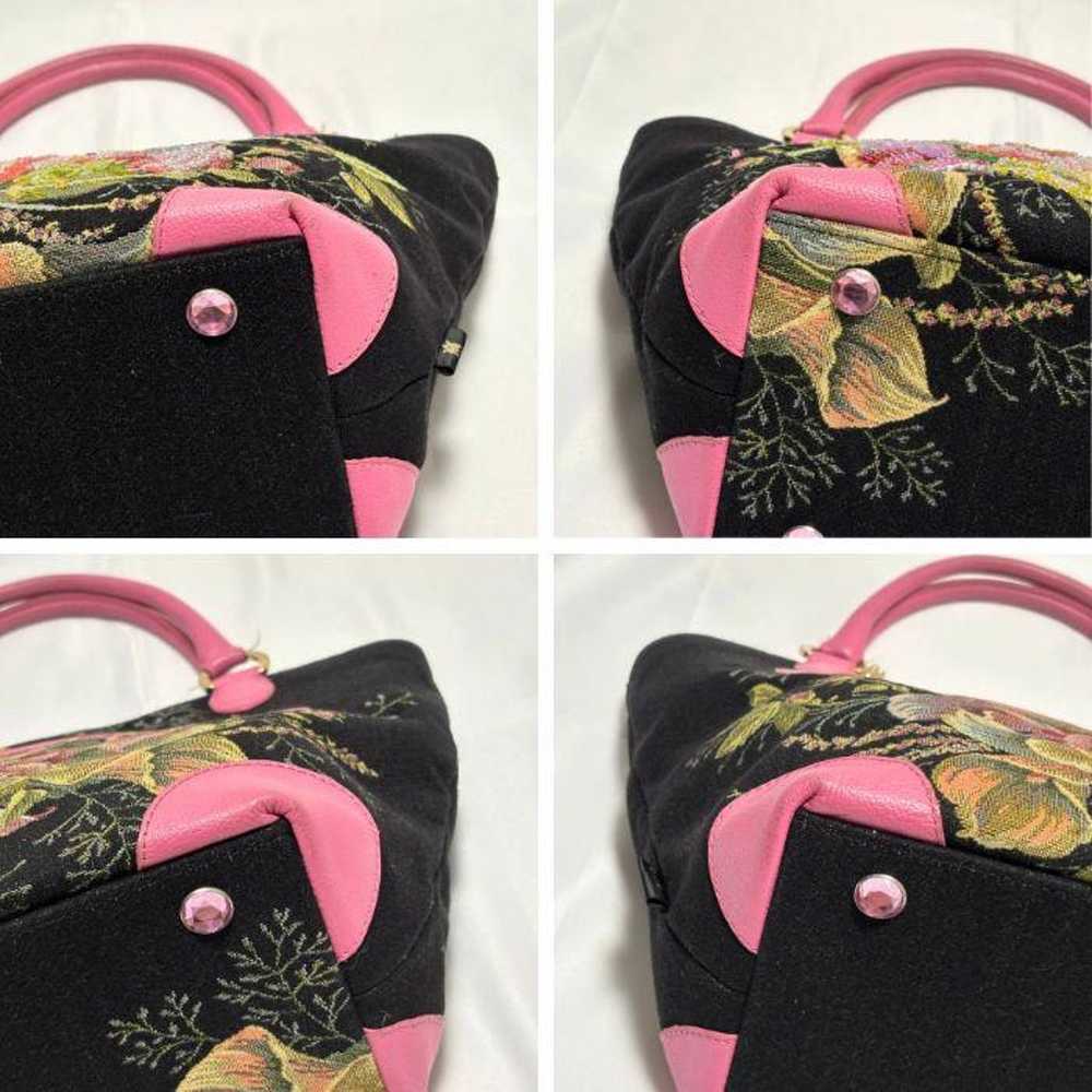 Think Bee! Sinkubii Kara Handbag Embroidery Black… - image 5