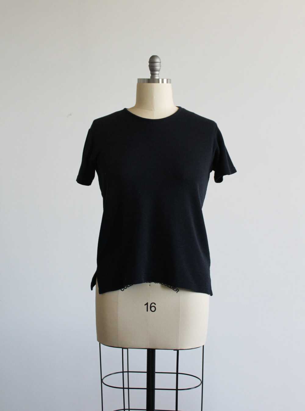 ash black textured tee - image 3