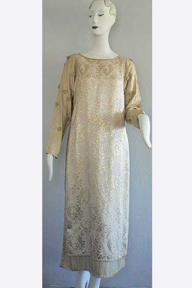 1970s Geoffrey Beene Gold Lame' Tunic Dress