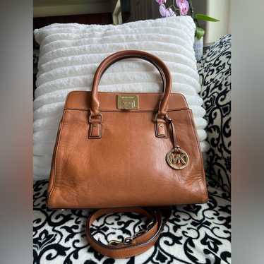 Michael Kors Cognac Brown Leather Satchel