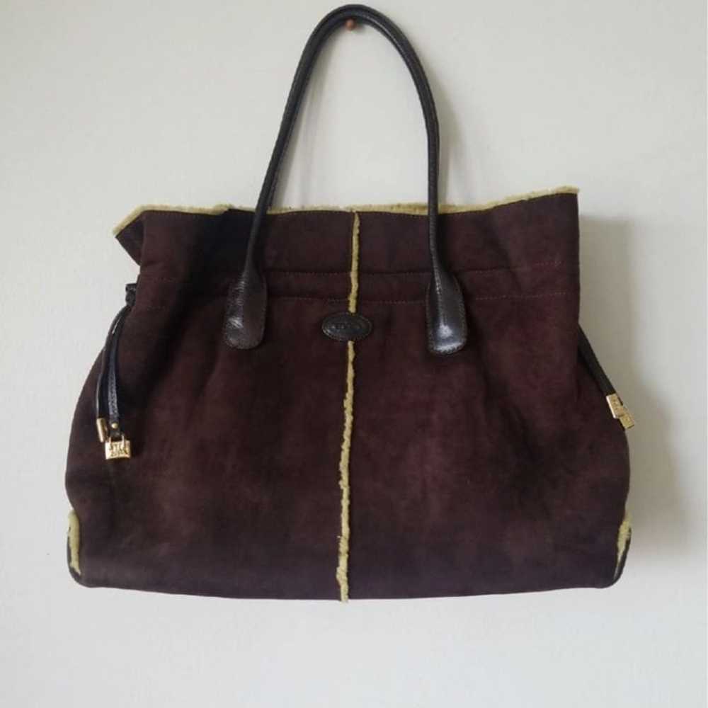 TOD’S - Rare - Suede Shearling Tote - image 3