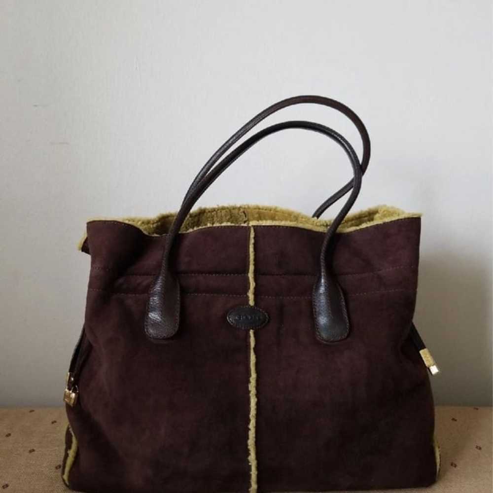 TOD’S - Rare - Suede Shearling Tote - image 5