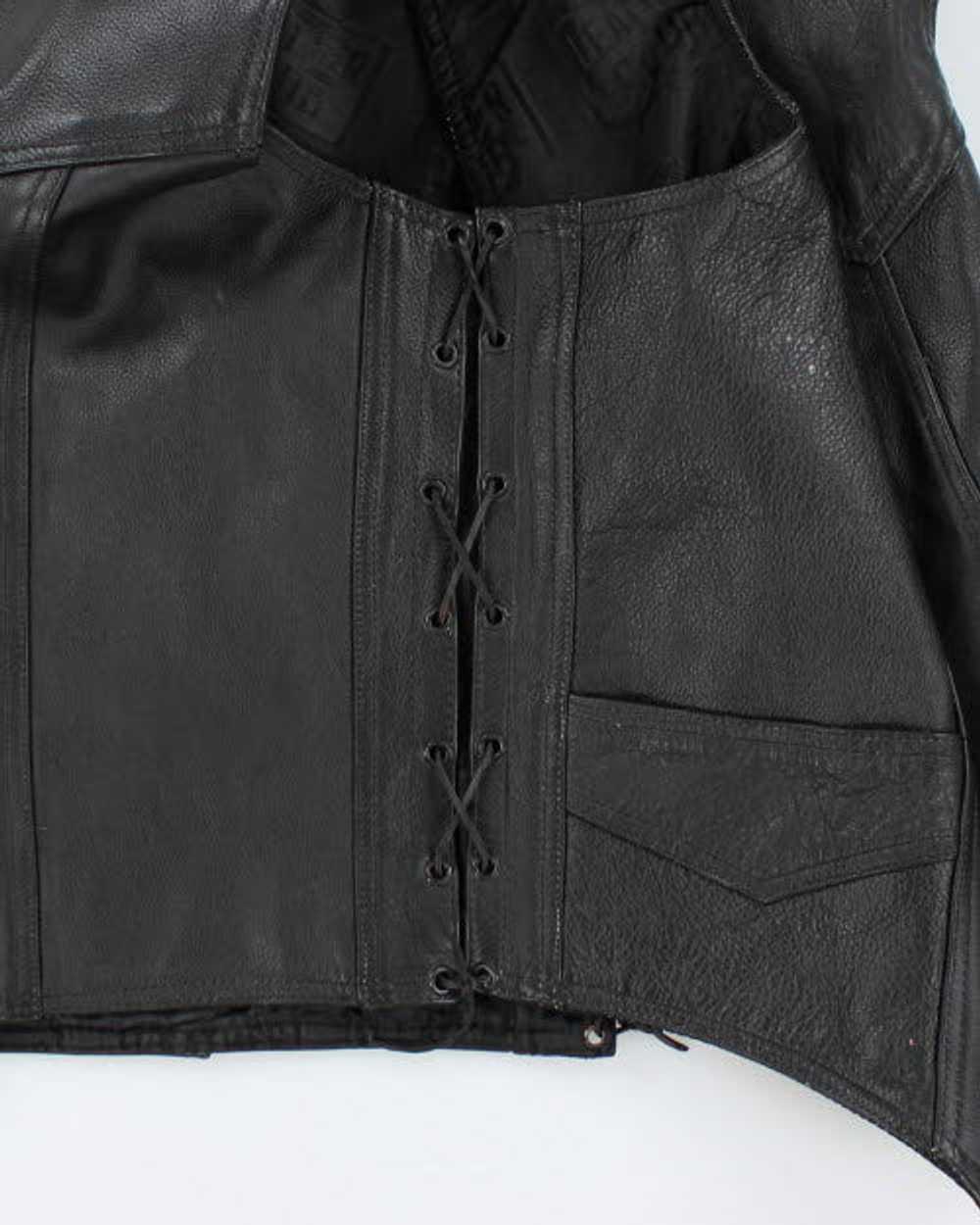 Vintage 90's Heavyweight Leather Biker Vest - XL - image 4