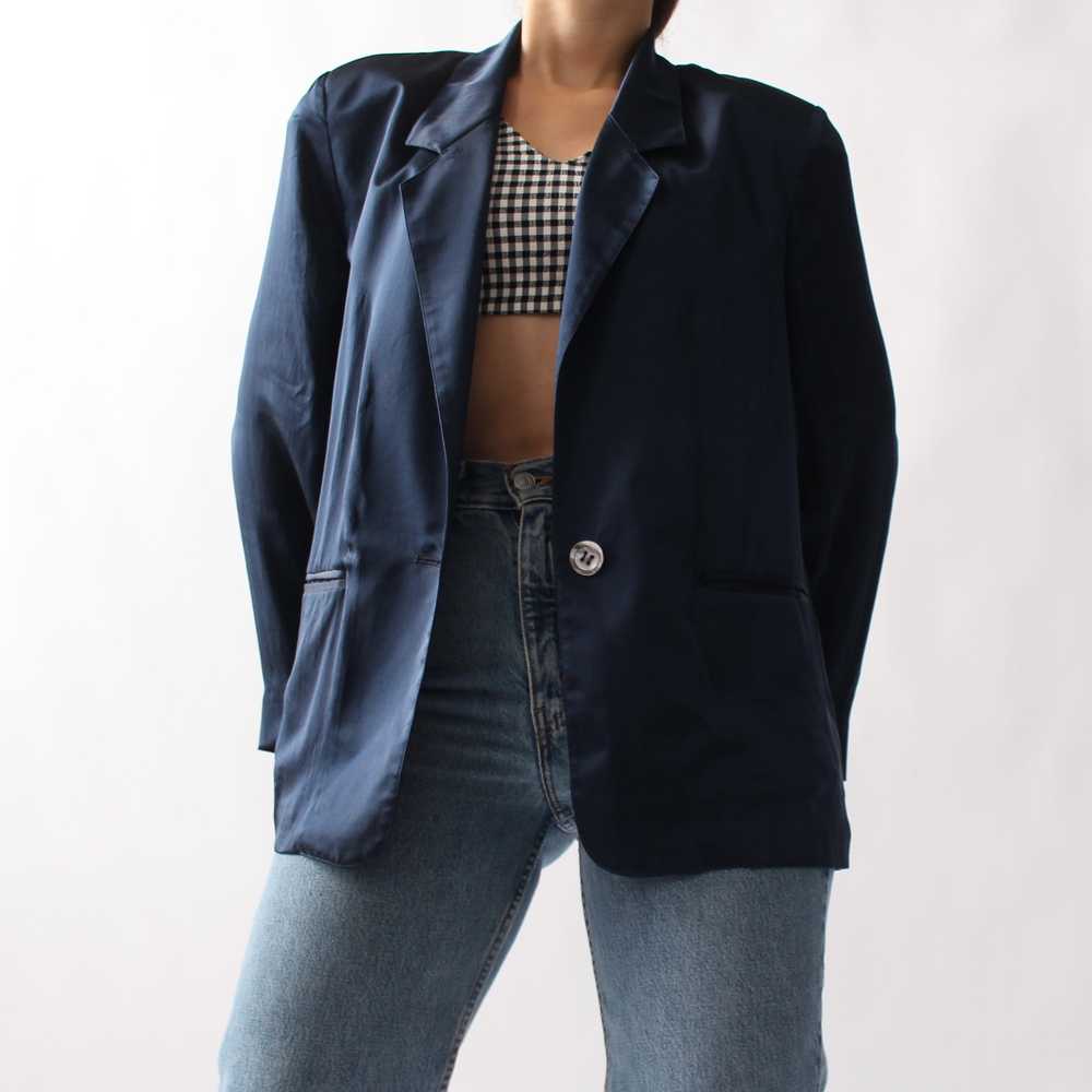 Vintage Ocean Silk Blazer - image 2