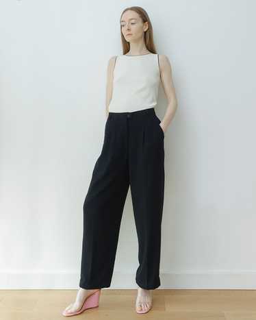 Navy Classic Wide Leg Trousers