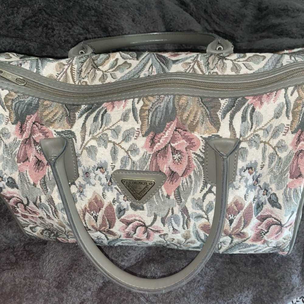 French West Indies Flower Bag Vintage - image 1