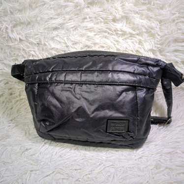 PORTA Porter Nylon Shoulder Bag Waist Pouch Black