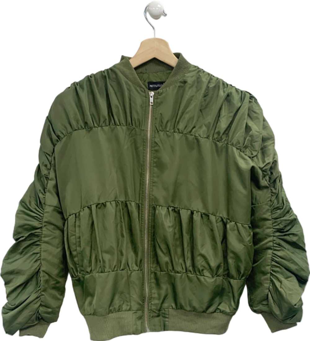 PrettyLittleThing Green Bomber Jacket UK 6 - image 1