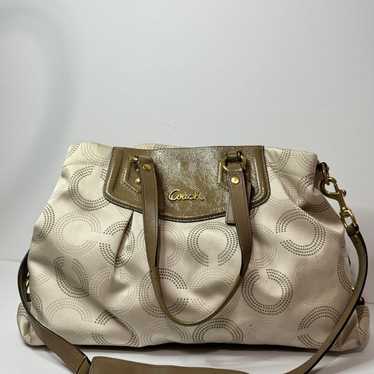 Coach Ashley Dotted Op Art Satchel Bag - image 1