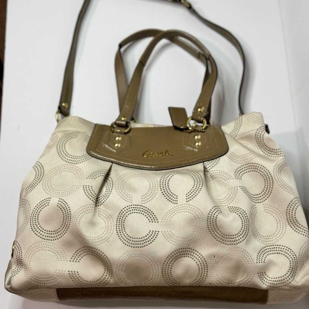 Coach Ashley Dotted Op Art Satchel Bag - image 2