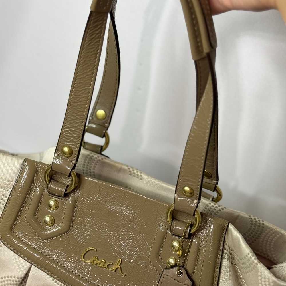 Coach Ashley Dotted Op Art Satchel Bag - image 4