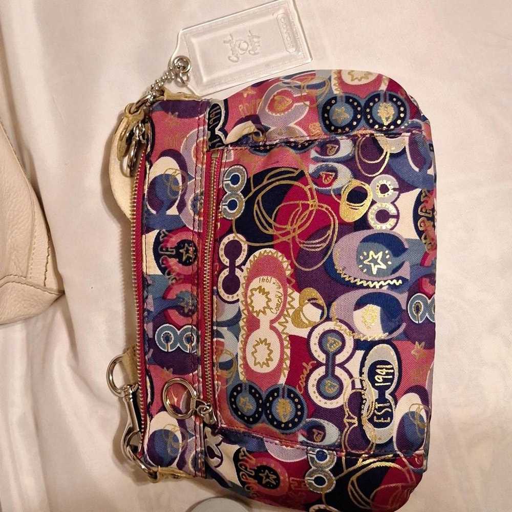 Coach Poppy  C graffiti crossbody bag Euc pink an… - image 3