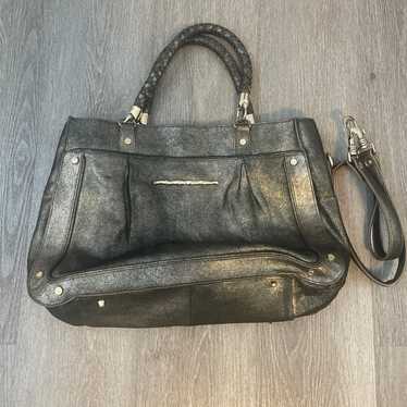 Elaine Turner gray metallic bag