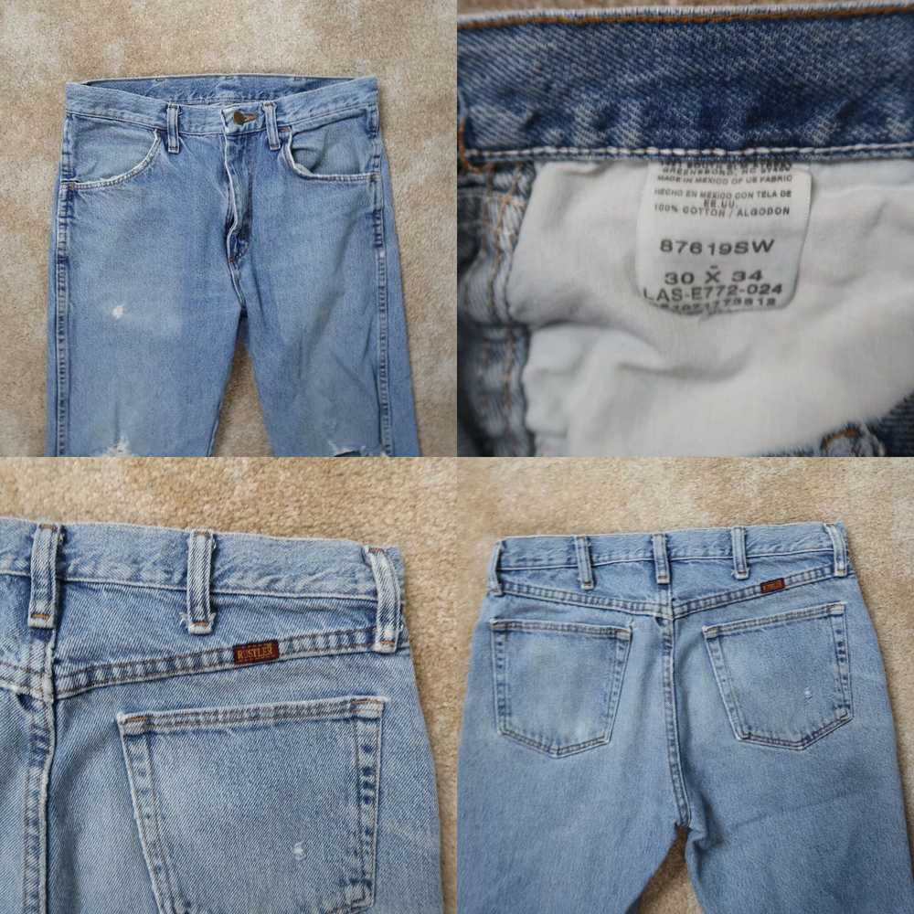 Vintage Rustler Regular Fit Straight Leg Denim Je… - image 4