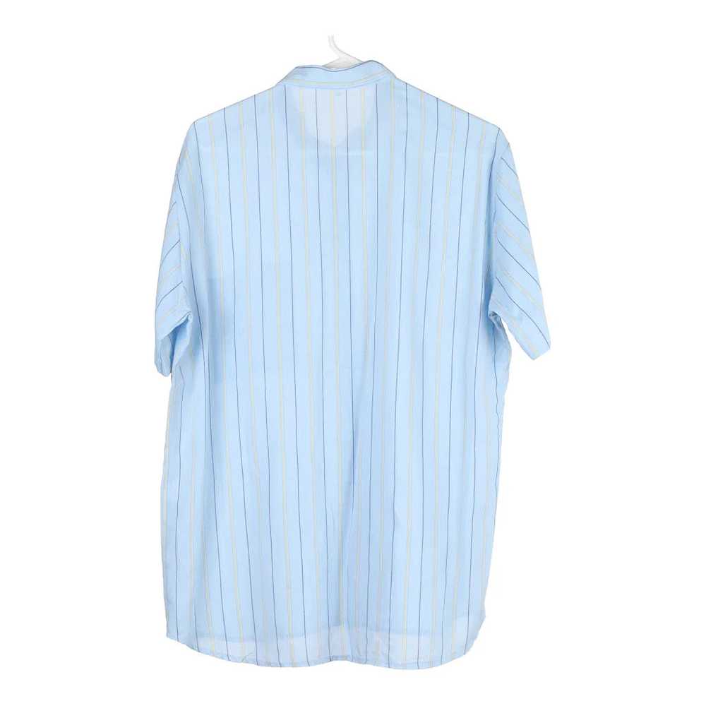 Unbranded Striped Short Sleeve Shirt - XL Blue Vi… - image 2