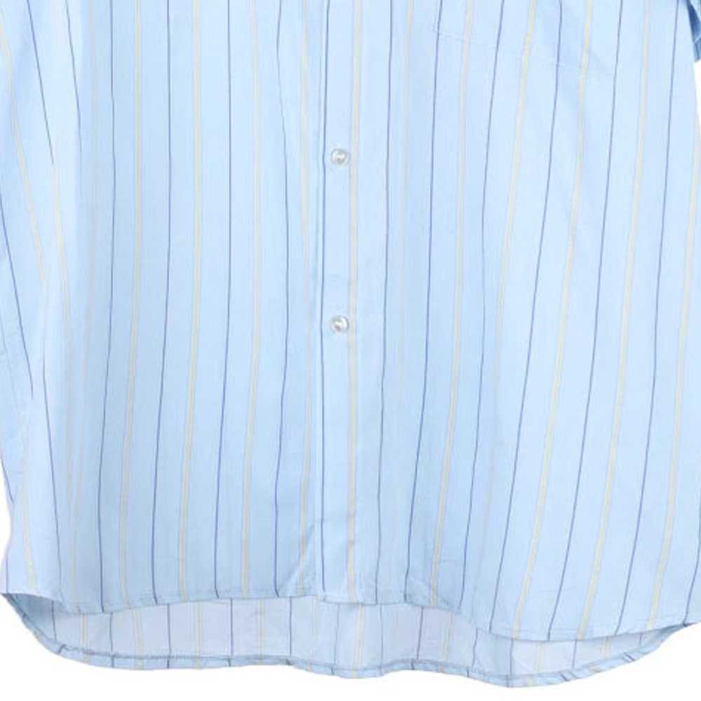 Unbranded Striped Short Sleeve Shirt - XL Blue Vi… - image 4