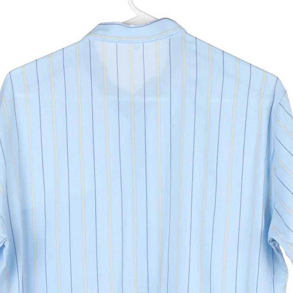 Unbranded Striped Short Sleeve Shirt - XL Blue Vi… - image 5