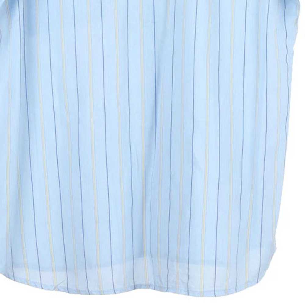 Unbranded Striped Short Sleeve Shirt - XL Blue Vi… - image 6