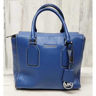 Michael Kors Selby Satchel Steel Blue Medium Leath