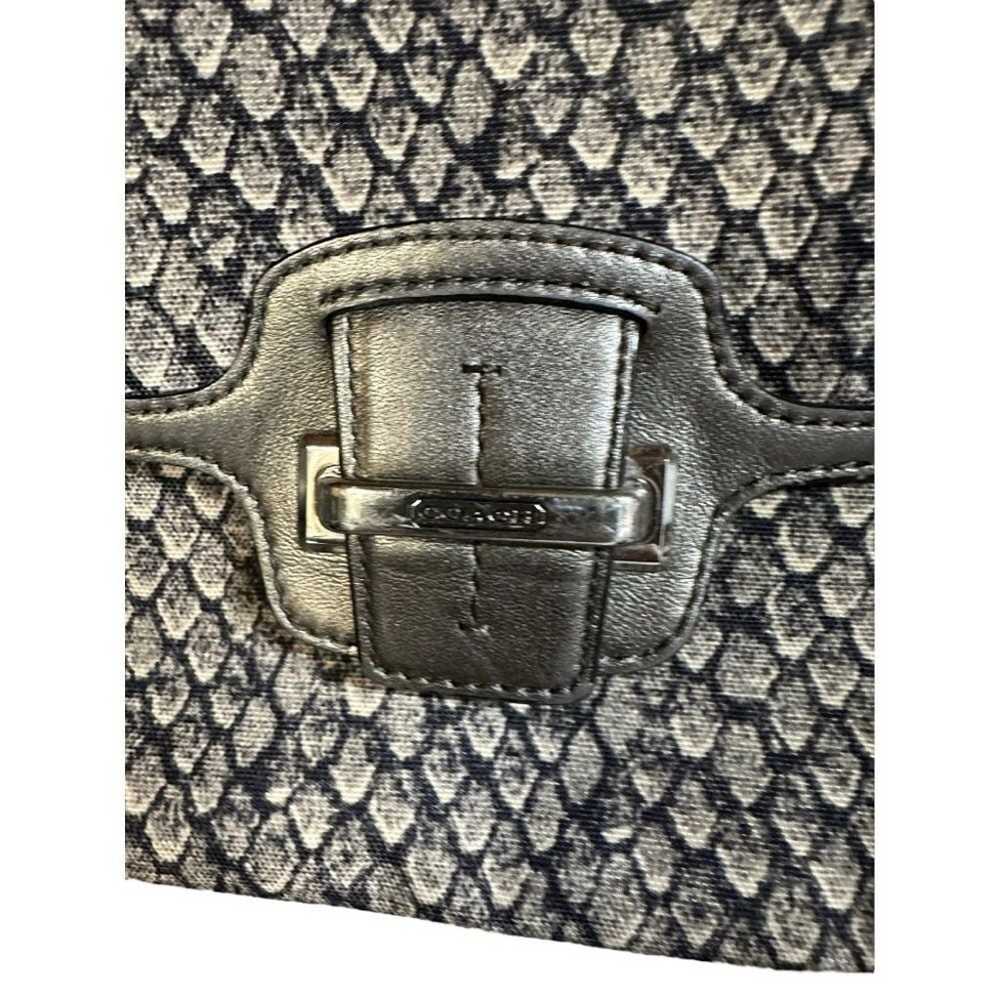 Coach Authenticated Taylor Python Print Flap Shou… - image 12