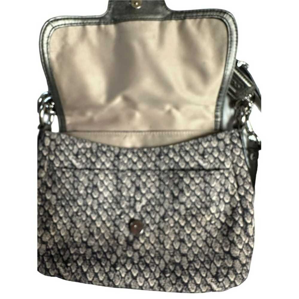 Coach Authenticated Taylor Python Print Flap Shou… - image 8